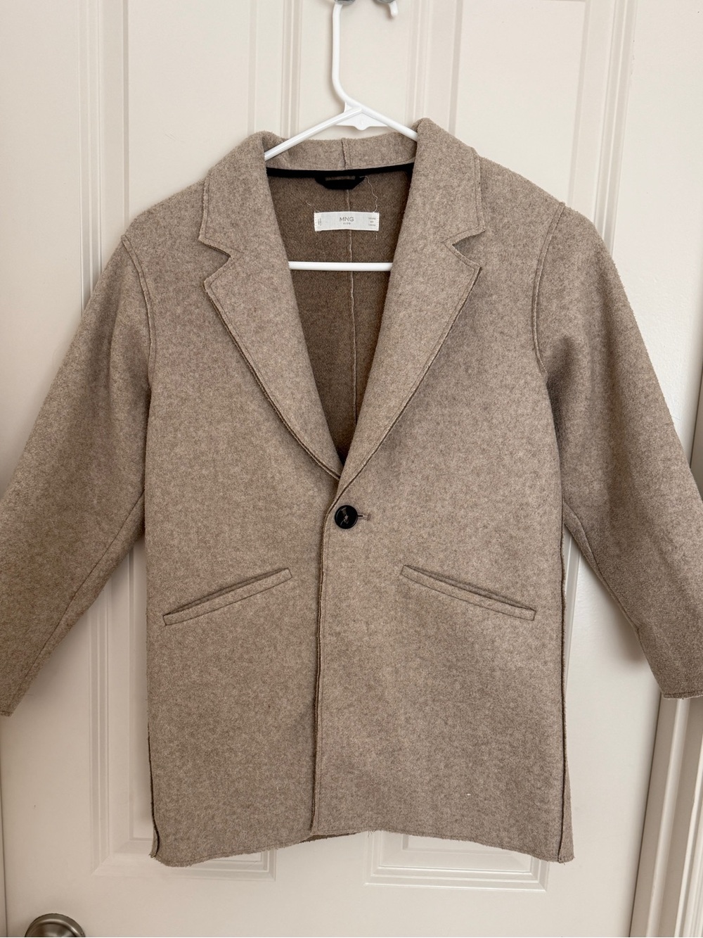 Zara Single-Button Coat trench pea coat